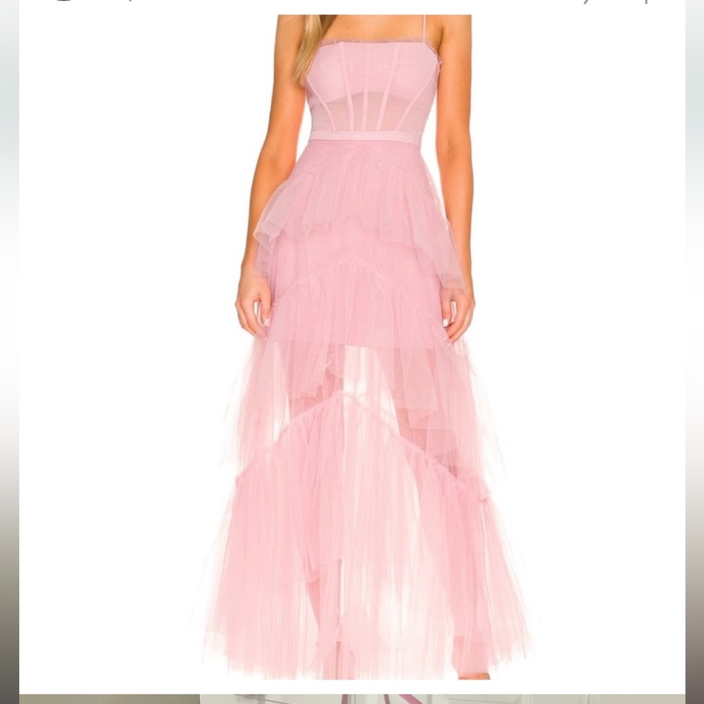 BCBG Max Azria Pink Tulle Corset Gown size 4